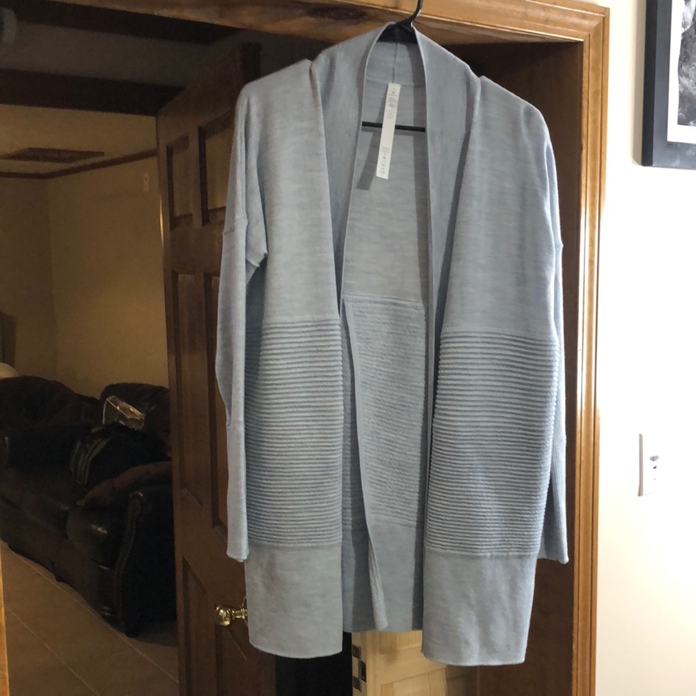 Lululemon light blue cardigan never worn